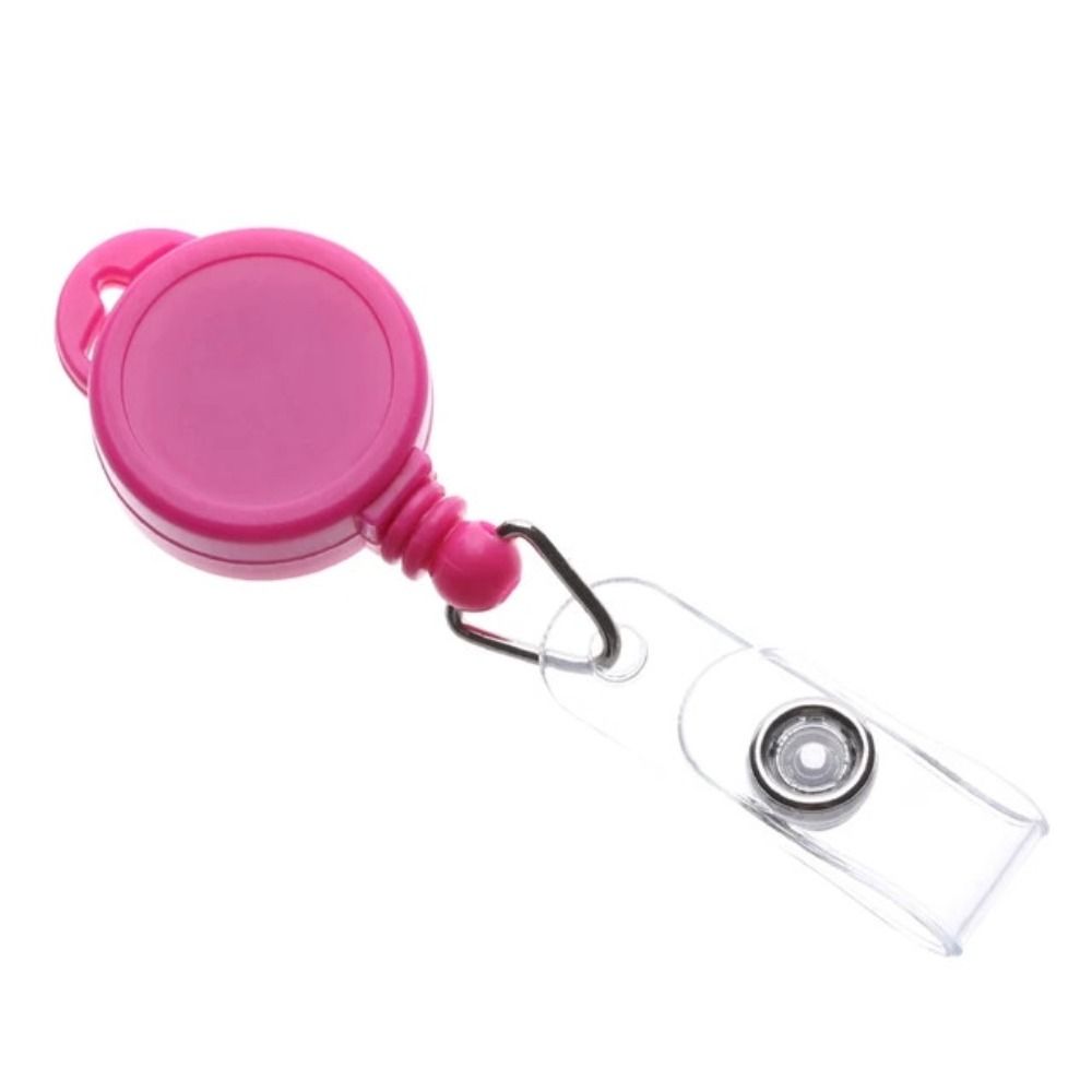 ID Lanyard ID Badge Holder Name Tag Easy To Pull Buckle Retractable Badge Reel Office Accessories