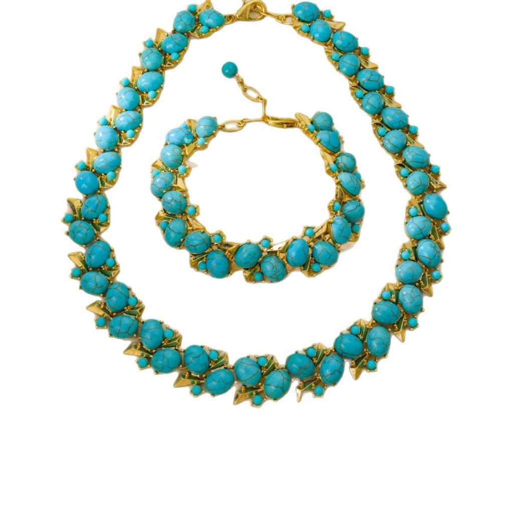 Medieval Vintage Earrings Necklace Women's Middle East Wedding Jewelry Eco-friendly Jewelry