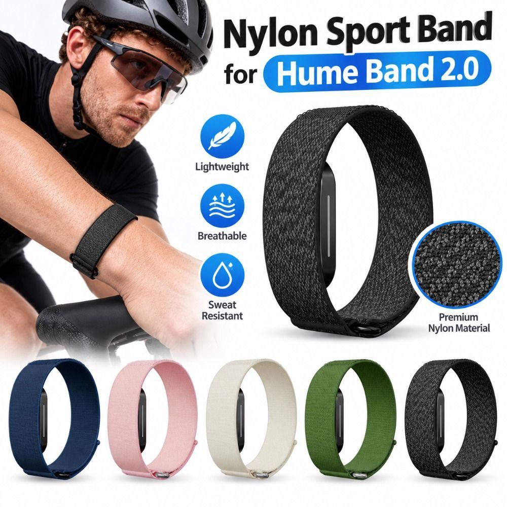 Nylon Replacement Strap Loop Fitness Tracker Wristband Sport Band for Hume Band 2.0 for Men Women