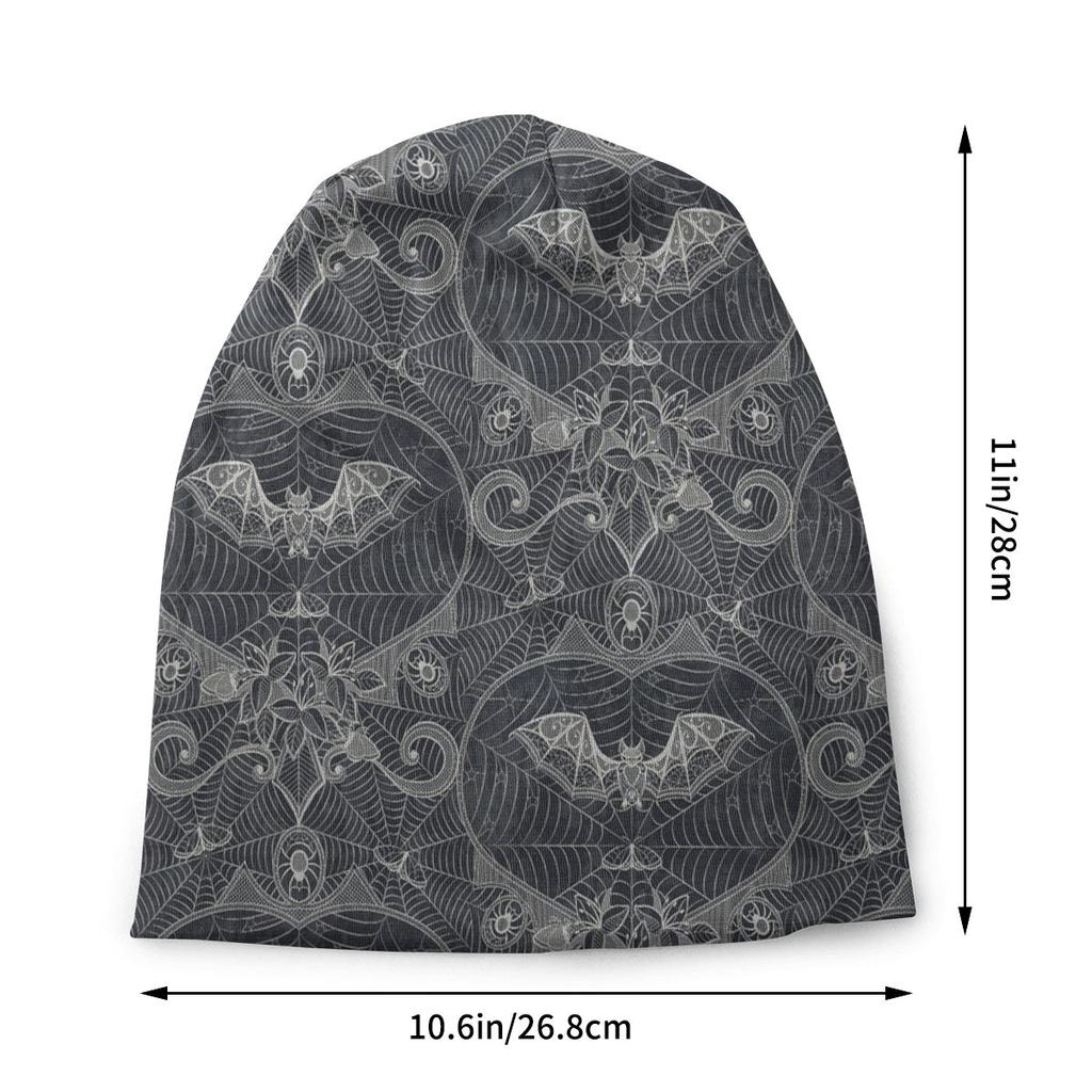 Gothic Spider Web Winter Warm Bonnet Homme Slouchy Beanie Hat Hip Hop Outdoor Ski Skullies Beanies Caps for Unisex Women