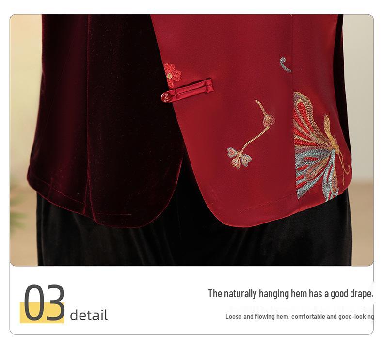 2025 Spring New High-End Chinese Style Frog Button Tang Suit for Women