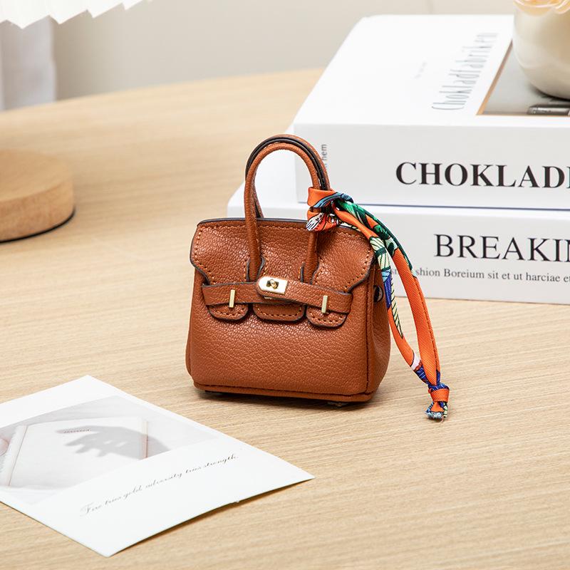 Platynowa Mini Zawieszka Portmonetka na Monety i Etui na Klucze - Kreatywna, Urocza Zawieszka