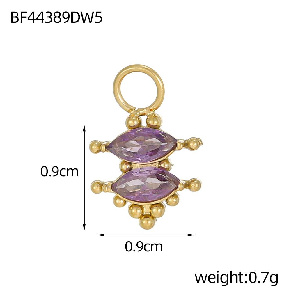 3PCS/LOT CARLIDANA Waterproof Non Tarnish Charms, Heart Round Colorful Zircon Pendants High Quality for Necklace Jewelry Making