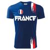 Frankreich Retro Flaggenprint T-Shirt Street Casual Harajuku Herrenbekleidung Übergroße T-Shirts Fußball Hahn Harajuku Muster Tee Top