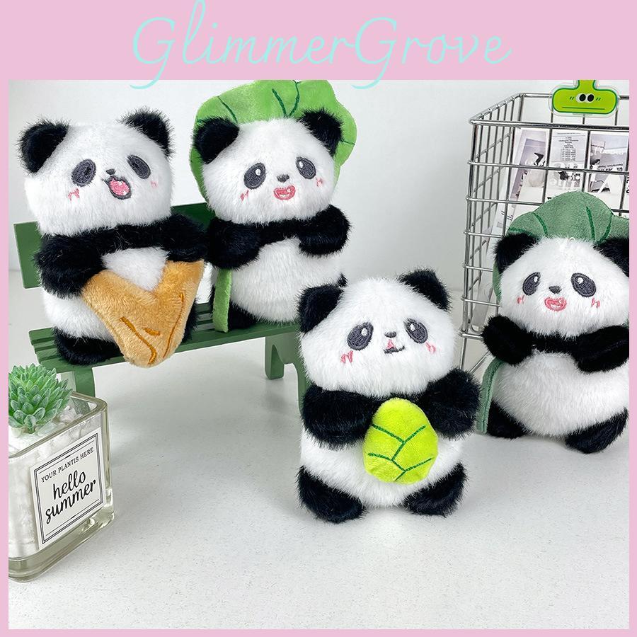 Adorable Plush Panda Keychain Cute Cartoon Animal Pendant Soft Toy With Pp Cotton Filling