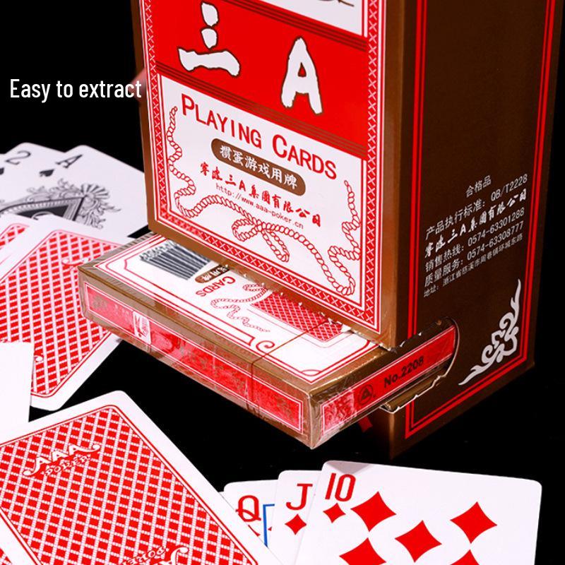 High-Quality Large Print Guandan Poker Playing Cards - Box of 100 Decks (Three A Special, 2208 High-Grade)