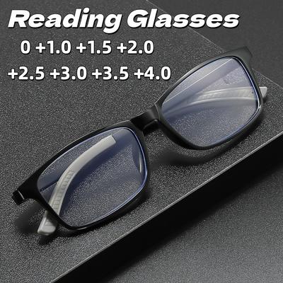 Premium Anti-Blue Light Reading Glasses Unisex TR90 Ultra-Lightweight High-Definition Presbyopia Eyewear Diopter 0 To +4.0