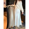 Kumikumi High-Grade Solid Elegant Satin Versatile Skirt Women's Autumn High Waist Slimming Fishtail Skirt Long Dress
