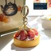 Cute Simulated Fruit Tower Keychain Creativity Desserts Pendant Car Key Ring Backpack Decoration Pendant Accessories Gift