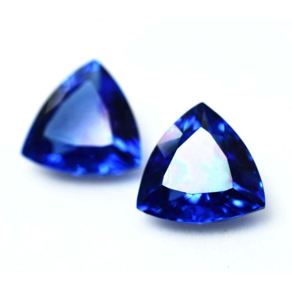 Natural Blue Trillion Cut Sapphire 17.00 Ct CERTIFIED Gemstone Loose Ring Size As-615423