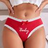 Wesołych Świąt Czerwone Majtki dla Kobiet Seksowna Miłość Hollow Bielizna Damska Majtki Niskie Majtki Koronkowe Bawełniane Damskie Bielizna Wygodne Majtki