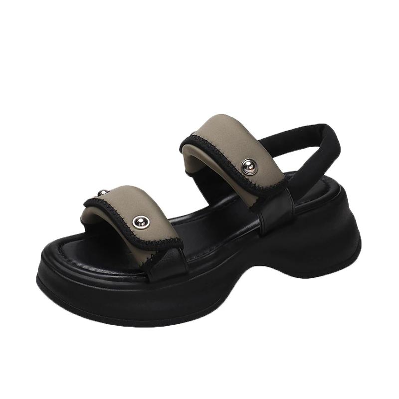 Fashion Shoes Female 2024 Summer Trendy and Versatile Women's Casual Sandals Waterproof Non-slip Platform Sandals Sandalias De Mujer