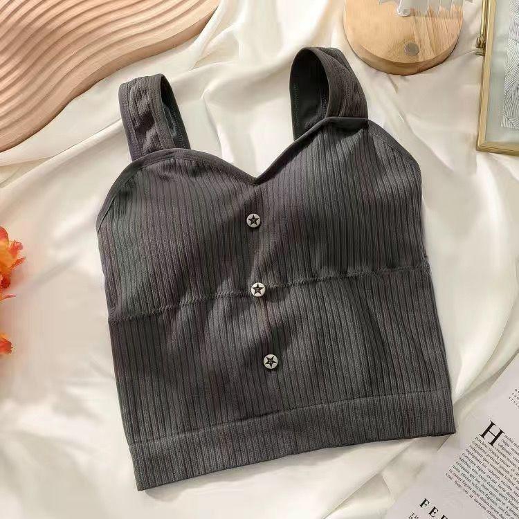 

Stylish Backless Summer Camisole for Women with Chest Pads - Sweet, Cool Tank Top M (65-80 kg)