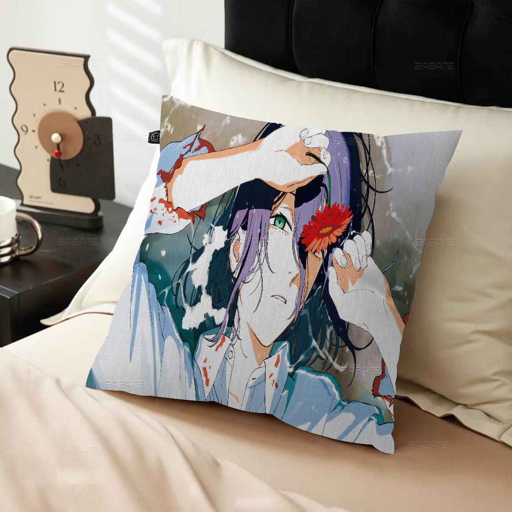 C-Chainsaw Man Reze Personalized Pillow Dust Cover Bedroom Kids Party Decoration Pillowcase Birthday Children Gift