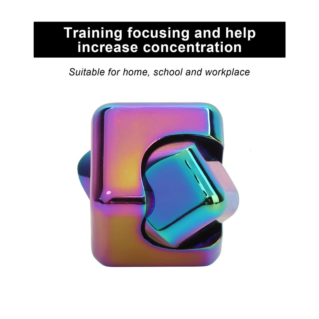 Aluminum Alloy Stress Anxiety Relief Fingertip Toy Decompression Rotation Toy Gift(Multi Color )