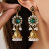 Cross-Border Ethnic Tassel Rhinestone Pearl Earrings for Women - Luxurious, Trendy Retro Studs