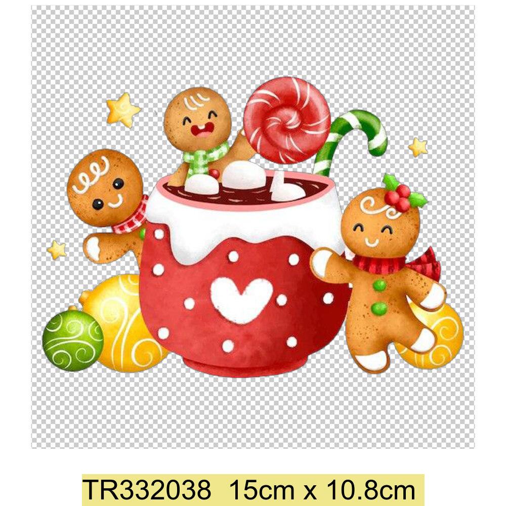 Aufbügelbilder Weihnachten Weihnachtsmann Bäume Kleidung DIY T-Shirt Kleid Applikation Wärmeübertragung Weihnachtsbaum Auto Aufbügel-Vinyl-Aufkleber
