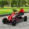 Kids Pedal Go Kart, with Adjustable Seat, EVA Wheels, Seat, Handbrake - Red