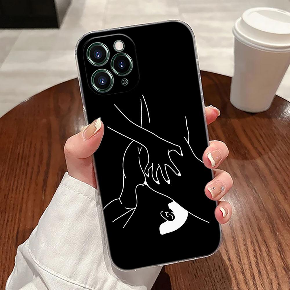Sexy Line Art Lover Couple Kiss Case For Apple iPhone 17 16 15 14 13 12 11 Pro Max 16 Plus 16E 17Air 17Pro Phone Cover Silicone
