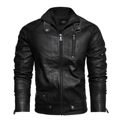 Leather Men's Leather Jacket Motorcycle Jacket Plush