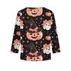 Girls Long Sleeve T Shirts Kids Fall Tops Crewneck Halloween Printed Basic Tees 3-9Y