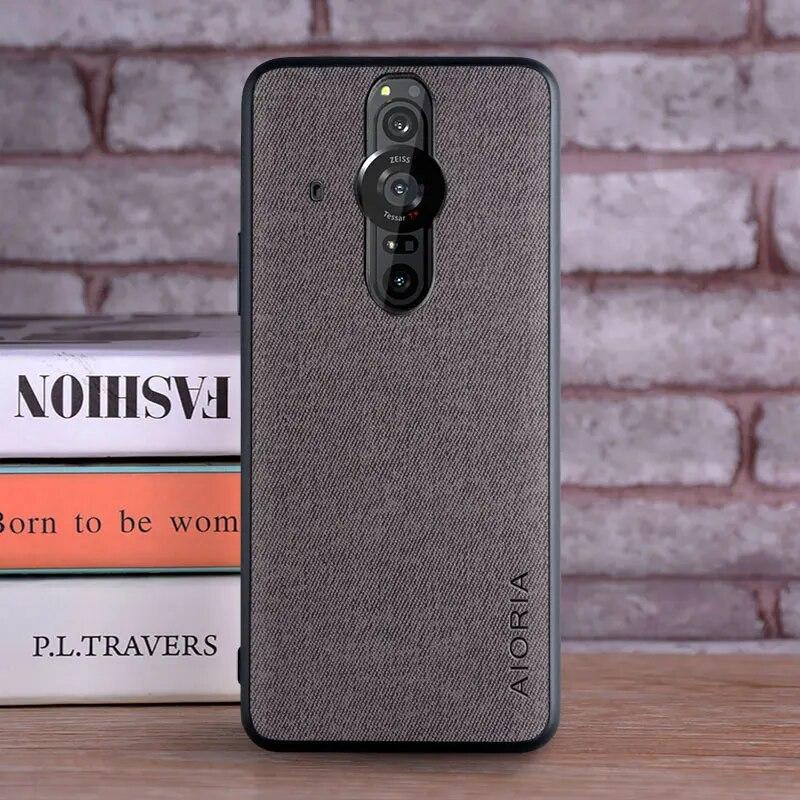 Pouzdro pro Sony Xperia Pro I Pro-I 1 coque Luxusní textilní Kožený skin měkký kryt na telefon pro sony xperia pro i pouzdro funda capa