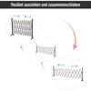 Expanding Trellis Fence, Freestanding Movable Fence, Foldable Garden Screen Panel, 300 x 103.5 cm, Dark Brown