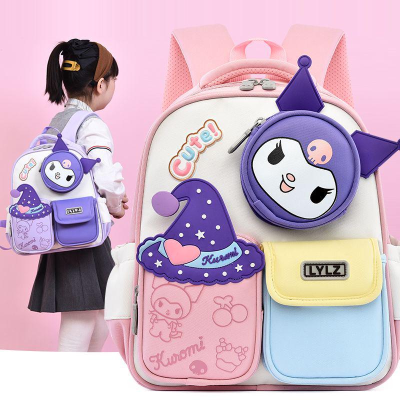 Kuromi Lightweight Cartoon Backpack for Girls - Cute, Weight-Reducing, Ideal for Kindergarteners