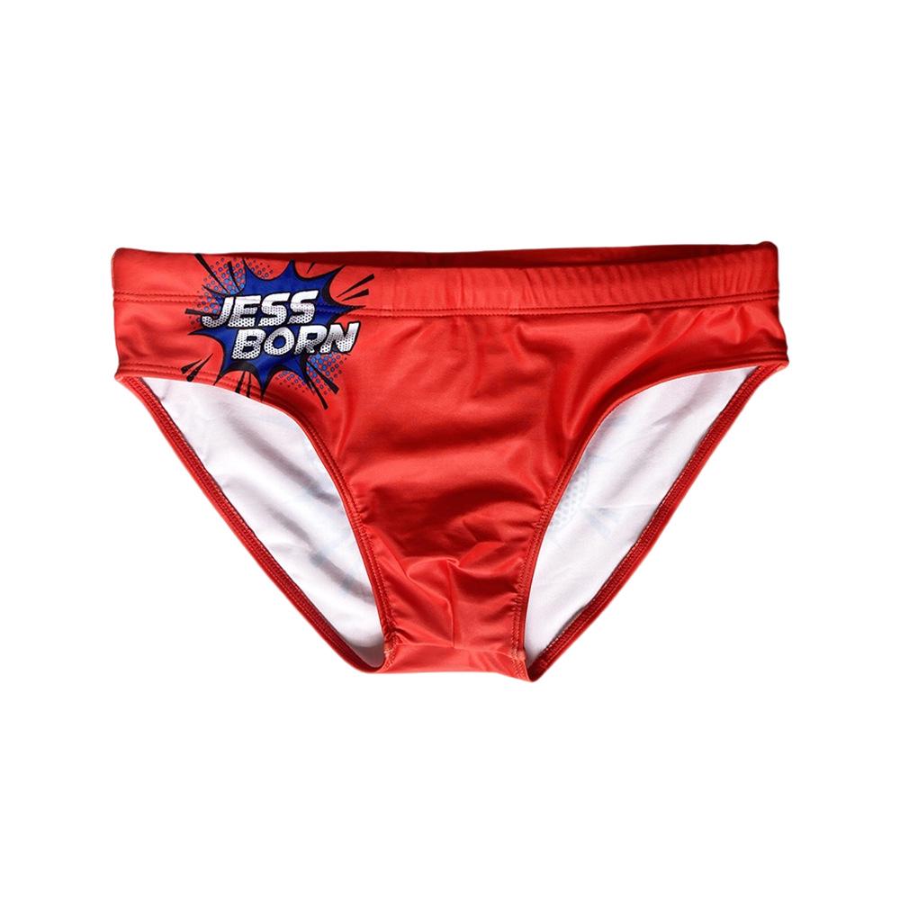 

JESSBORN Men s Low Waist Triangle Swim Trunks - Fashion Print Swimwear for Beach and Hot Springs XL красный