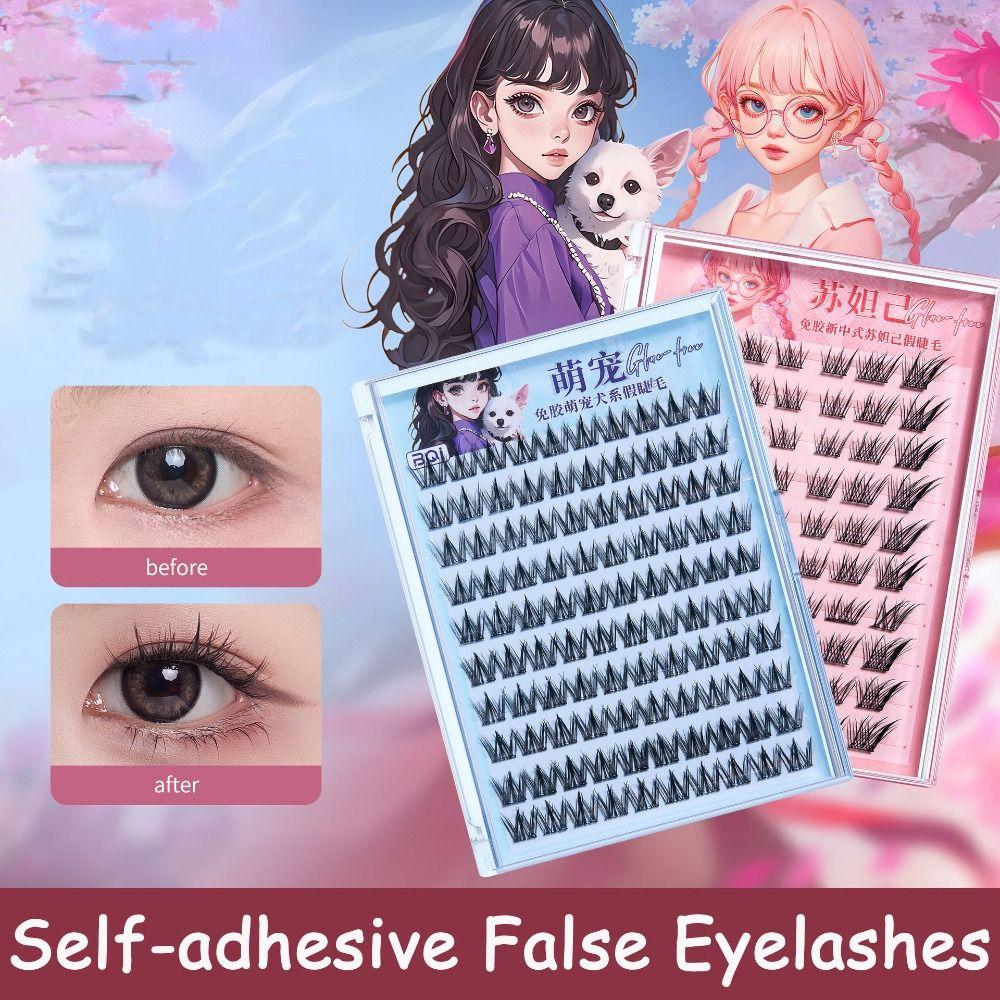 Soft Self-adhesive False Eyelashes 5D Eyelashes Extension Segmented Eyelashes Bundles Makeup Tool
