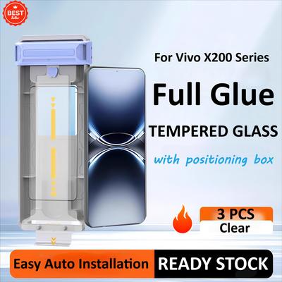 For Vivo X200Ultra X200Pro XFold5 X200 X100Pro Y300Pro X100S X100 Full Glue Tempered Glass Auto Installation Dust-free Screen Protector