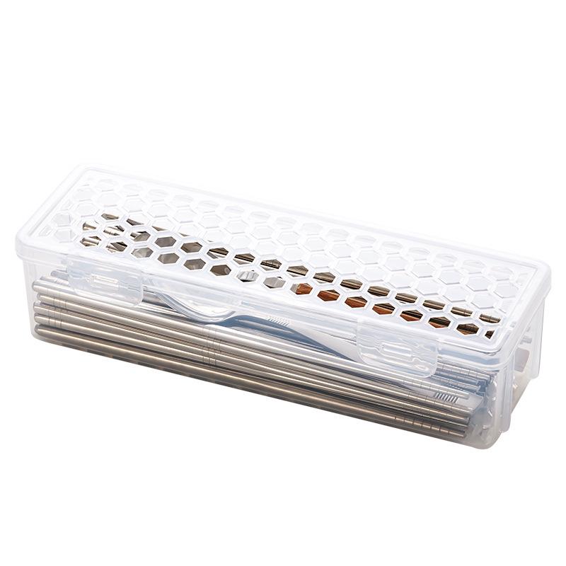Compact Dishwasher Basket for Cutlery and Chopsticks - Draining and Flat Placement Sterilizer Box