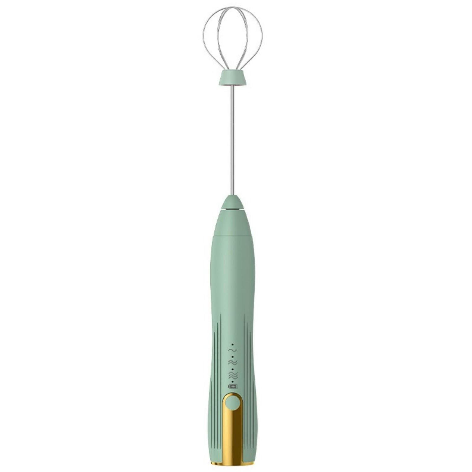 

Ручной погружной вспениватель молока, Перезаряжаемый электрический мощный вспениватель молока, Подходит для кофе, капучино, взбивания яиц, вспенивания молока One Size зелёный