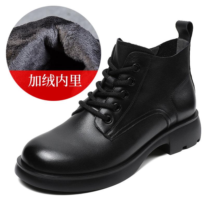 New British Leather Martin Women's Short Versatile Single First Layer Cowhide Casual Autumn and Winter Leather