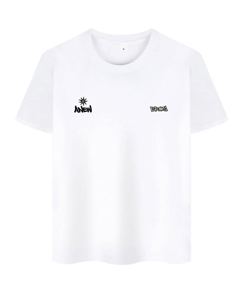 ANEWBROS Twin Logo Oversized Short Sleeve T-Shirt 10 Colors [Anse_9102] (B Type)