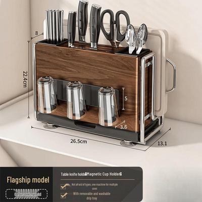 Brangdy Wall-Mounted & Desktop Knife and Cutting Board Rack