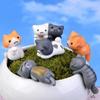 6Pcs/Set Mini Cute Kitten Gift Ornament Cartoon Luckily Cat Home Garden Bonsai Decorations Office Desktop Craft Accessories