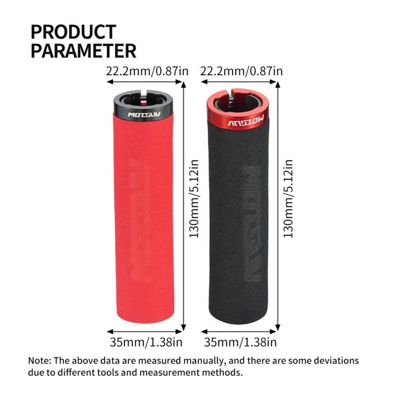 Ultralight Aluminum Alloy Lock-on Bike Handlebar Grips, Ergonomic Anti-slip Shock Absorbing Sponge MTB BMX Bicycle Accessories