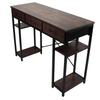 Computer Desk Retro Style Convenient Drawer Versatile Sturdy Structure Office Computer Desk Gaming Study Writing Table