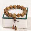 Sandalwood Wooden Beads Lucky Gourd Bracelet Women Men Buddha Bead Mala Prayer Gourd Pendant Hand String Jewelry Accessory