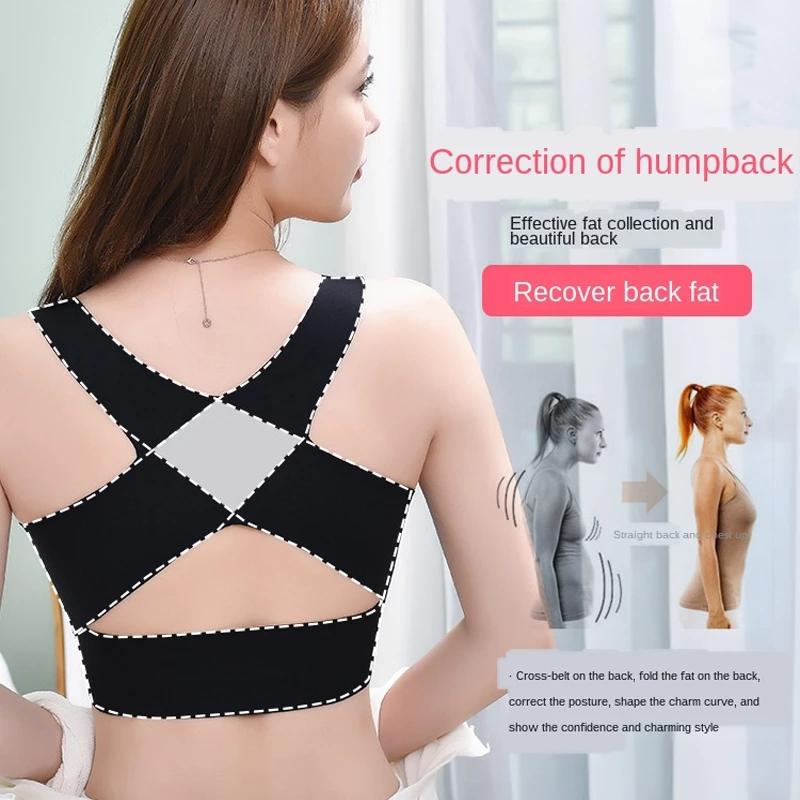 Haltungs Korrektur BH Nahtlos Damen Unterwäsche verstellbar Push Up BH Stoßfest Sport Weste Korsett Rücken Bralette