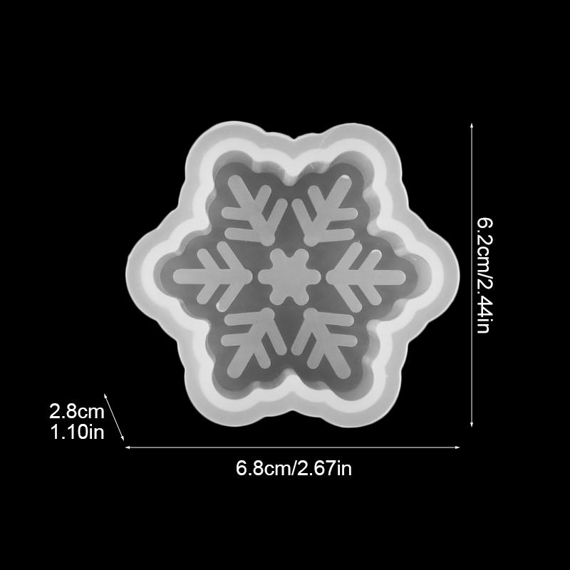 3D Christmas Silicone Candle Molds Snowflake Elk Xmas Tree DIY New Year Gift Home Decoration Ornaments Soap Making Mold Tools