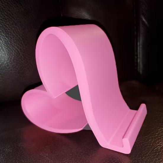 Heart Phone Stand 3D Printed Heart Shaped Mobile Phone Holder for Smartphones Tablets Kindles Romantic Desk Accessory for Home Office Nightstand