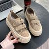 Fashion Thick-soled Canvas Shoes Women's 2025 Spring New Explosions Muffin Height White Shoes Super Fire Casual Sports Shoes