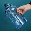 2.2L Internet Celebrity Sports Water Bottle - High Capacity, Durable Plastic with Straw