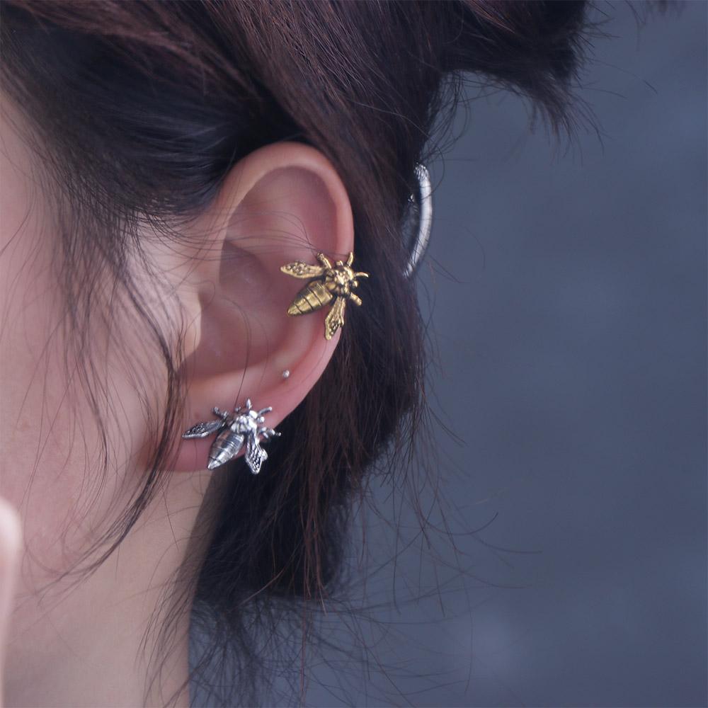 Retro Insect Accessories Gifts For Women No Piercing Ear Cuffs Clip Earrings Stud Earrings Jewelry