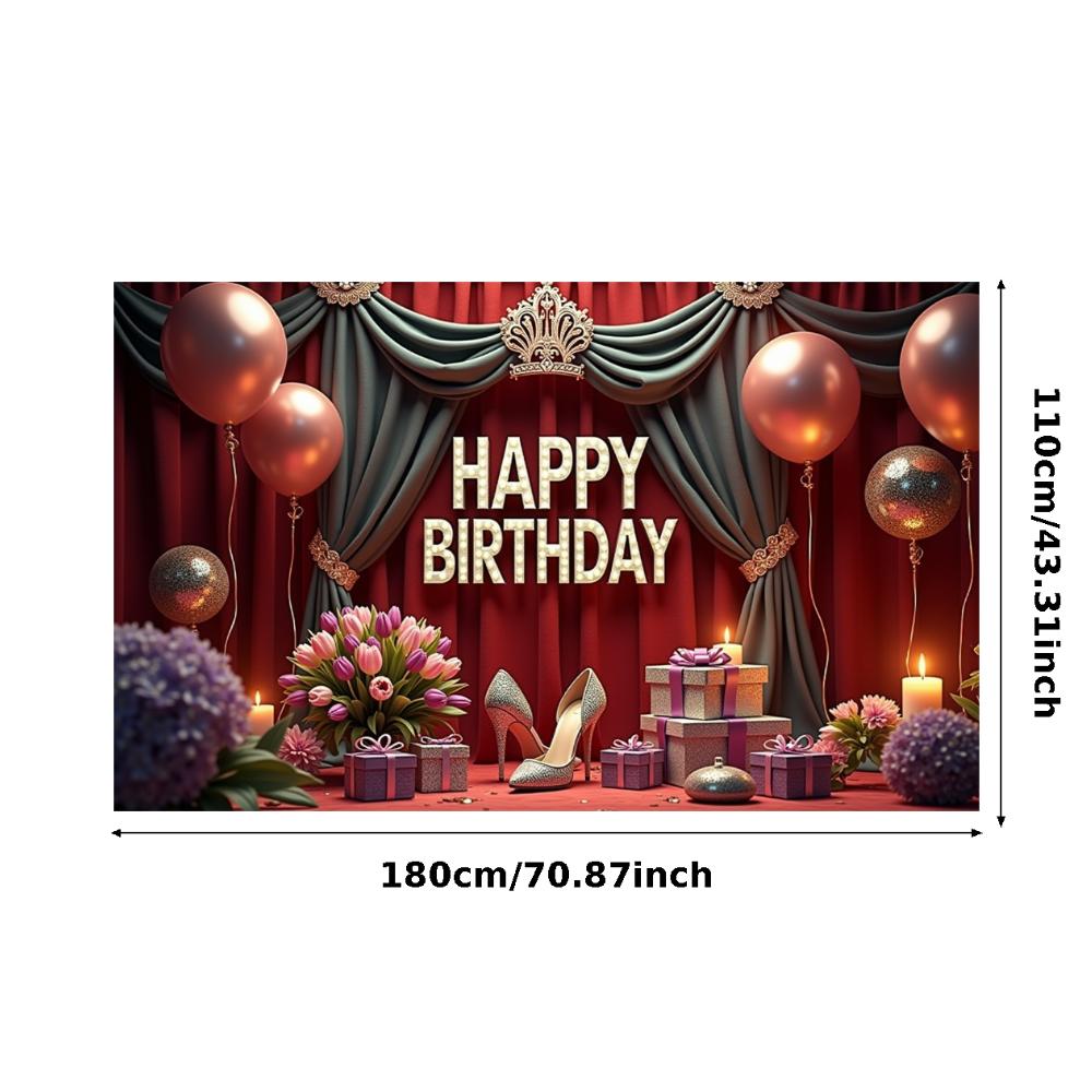 Premium Material Birthday Decoration Party Banner Event Banner for Event Decoration Floral Theme Party Wedding Celebration