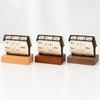 Tabletop Perpetual Calendar with Wooden Base Decorative for Office, Study