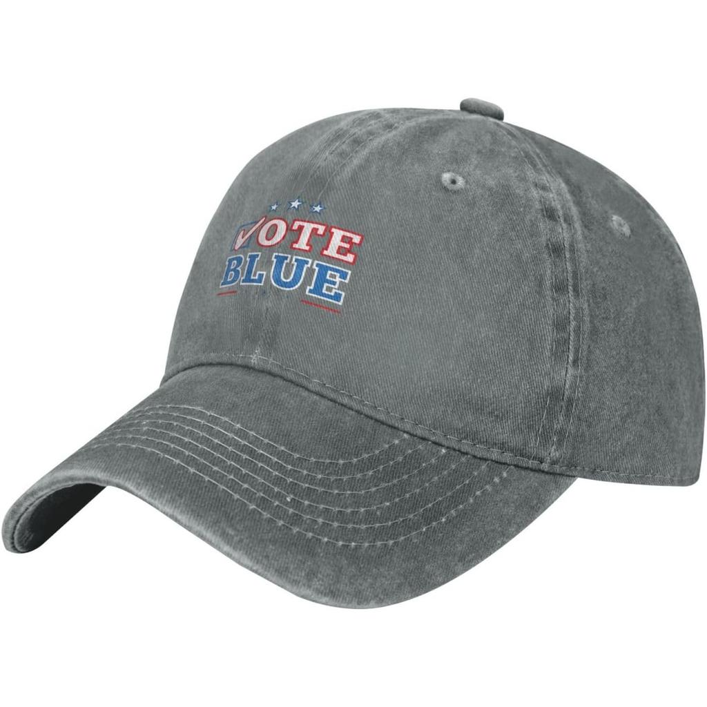 Vote Blue Democratic Baseball Cap Washed Cotton Adjustable Dad Hat for Unisex Casual Wear