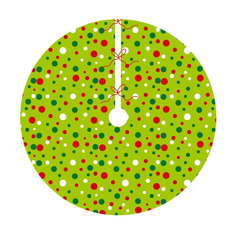 Stamping Plush Christmas Tree Skirt High Luxury Christmas Floor Mat Christmas Tree Carpet Decoration